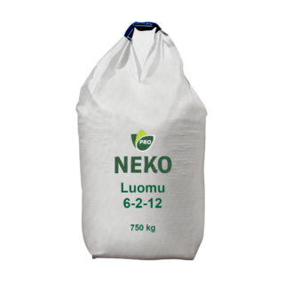 Neko Luomu 3 NPK 6-2-12 kaliumpitoinen luomulannoite ammattiviljelyyn 750 kg suursäkki